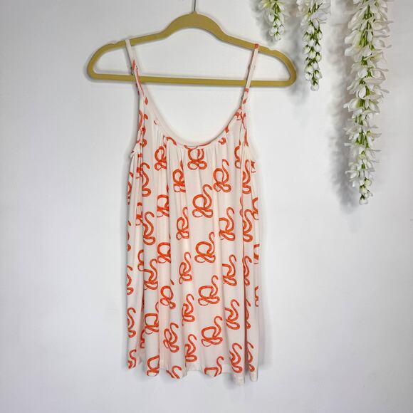 KATE QUINN Reputation Era snake camisole tank top cream orange 3235 - Picture 1 of 6